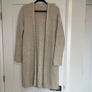 GAP Cream Knit Open-Front Cardigan